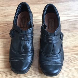 Clark’s Artisan Black Leather Booties